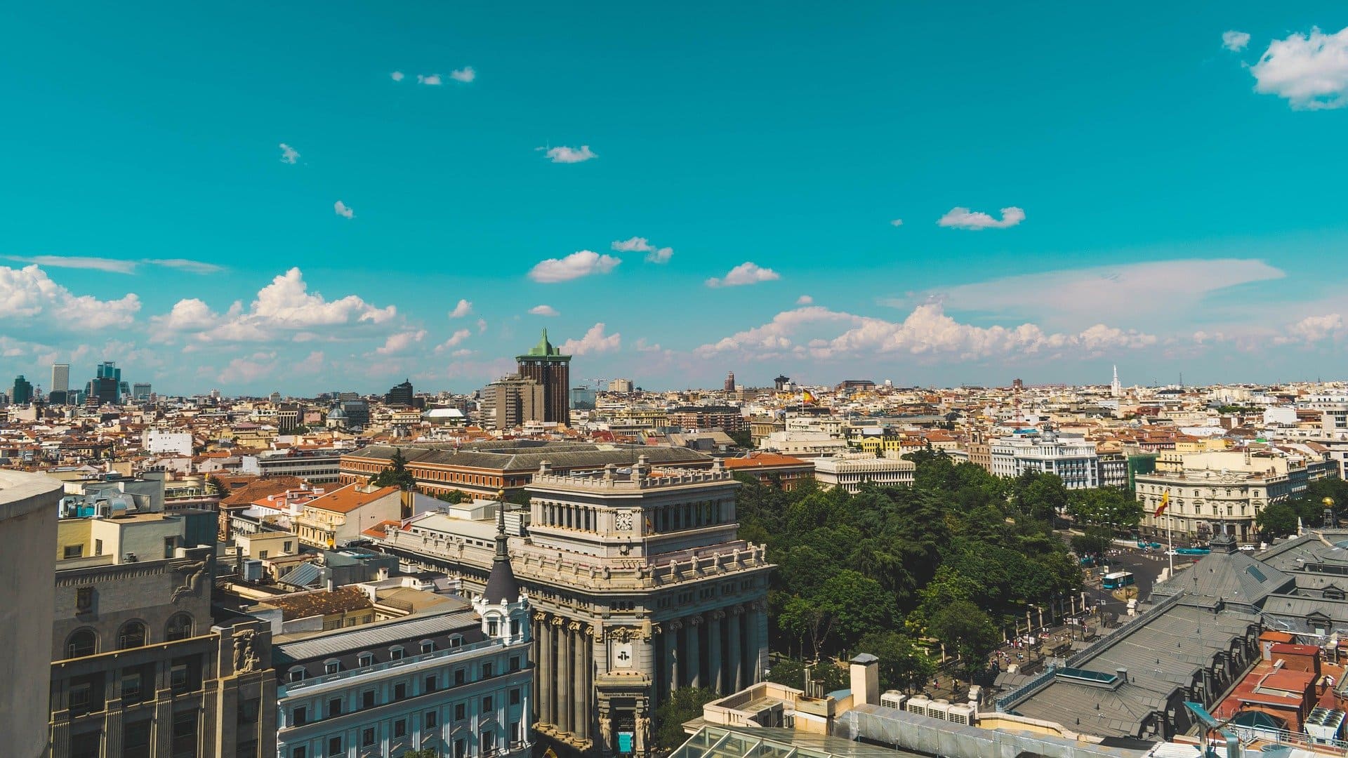 Vista panorámica del skyline de Madrid